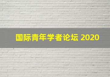 国际青年学者论坛 2020